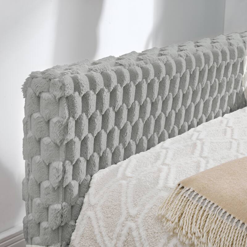 Roomfitters Twin Upholstered Daybed with Pull-Out Trundle, Corduroy Fabric Sofa Bed Frame for Living Room