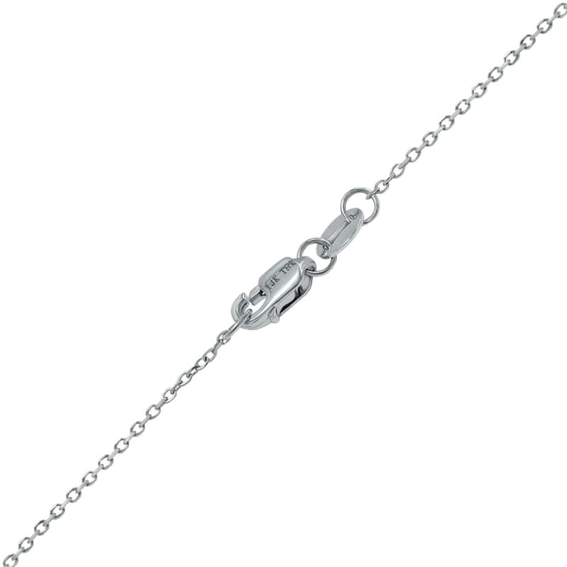 Marquee 1/4 Carat TW Bezel Set Diamond Station Necklace in 14K White Gold