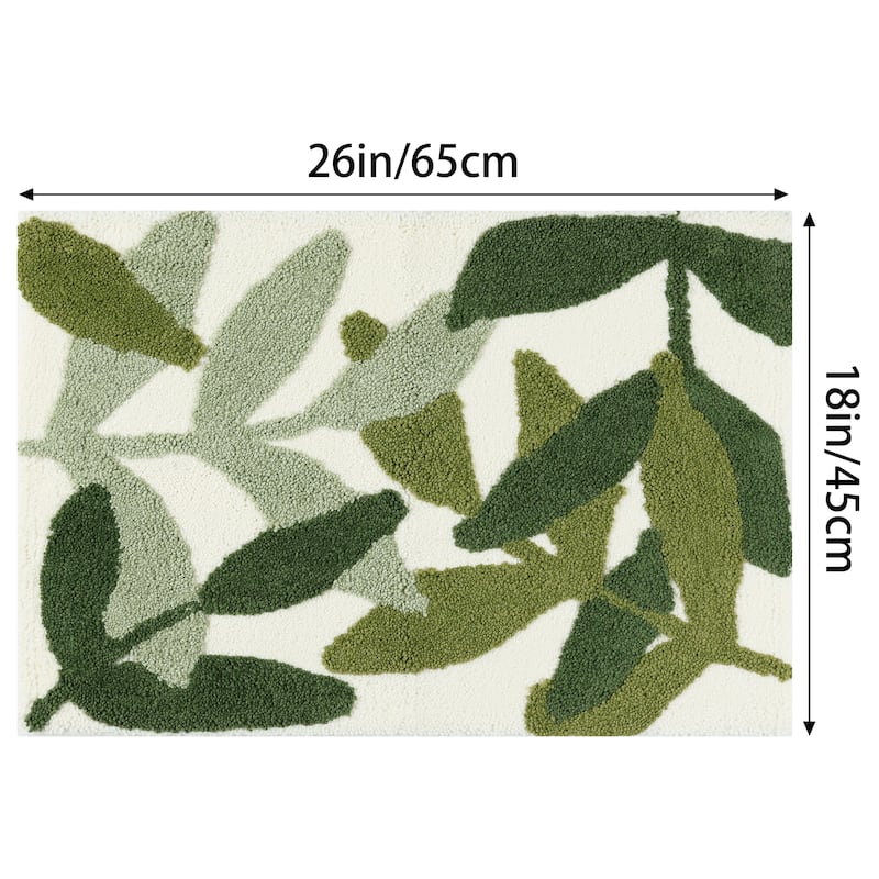 Bathroom Rugs Soft Plush & Fluffy Bath Mats Non Slip Extra Thick Microfiber Printing Bathroom Mat Quick Dry