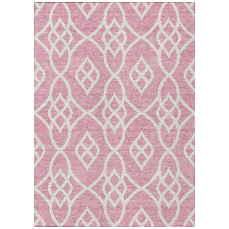 HomeRoots Trellis Transitional Rectangle Outdoor Rug