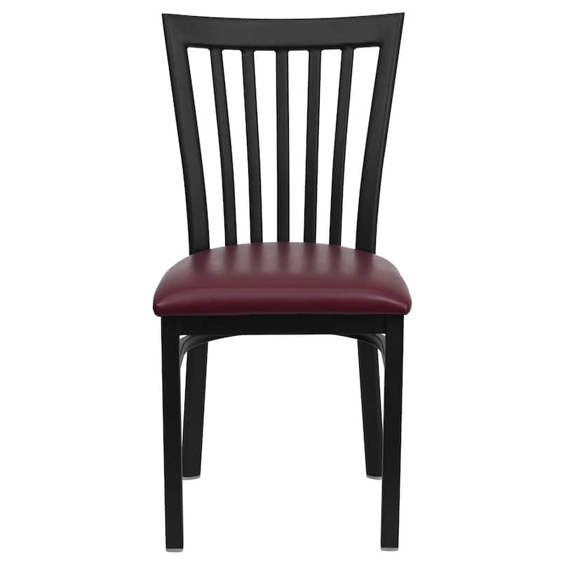 School House Back Metal Restaurant Chair - 17.25"W x 18.75"D x 34.75"H - 17.25"W x 18.75"D x 34.75"H
