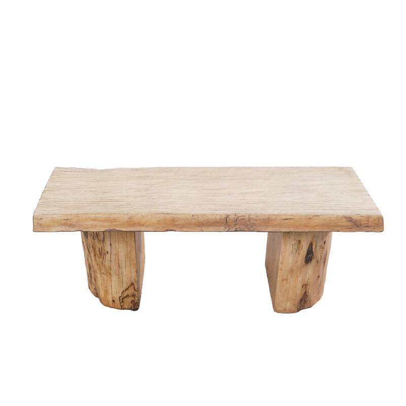 Terrafab Composite Faux-Wood Coffee Table with Iron Frame