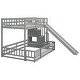 preview thumbnail 26 of 38, Pine Solid Wooden Twin Over Full Bunk Bed with Slide,Storage Staircase,Kids and Baby