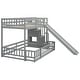 preview thumbnail 26 of 38, Twin Over Full Bunk Bed with Slide,Storage Staircase