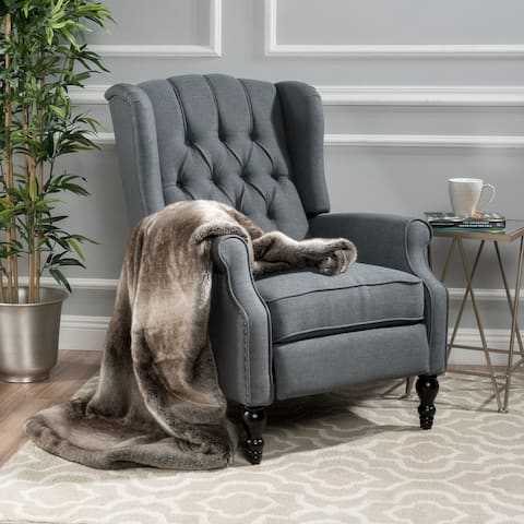 Walter Tufted Fabric Recliner Club Chair by Christopher Knight Home