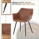 preview thumbnail 2 of 85, Markley Modern Leather Upholstered Dining Side Chairs with Black Iron Legs Accent Armchair for Home Kitchen Set of 4