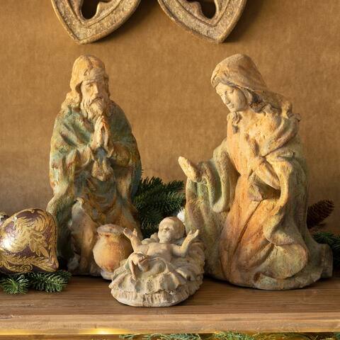 Classic Holy Family, Set of 3 - 8.25"L x 6.25"W x 17"H