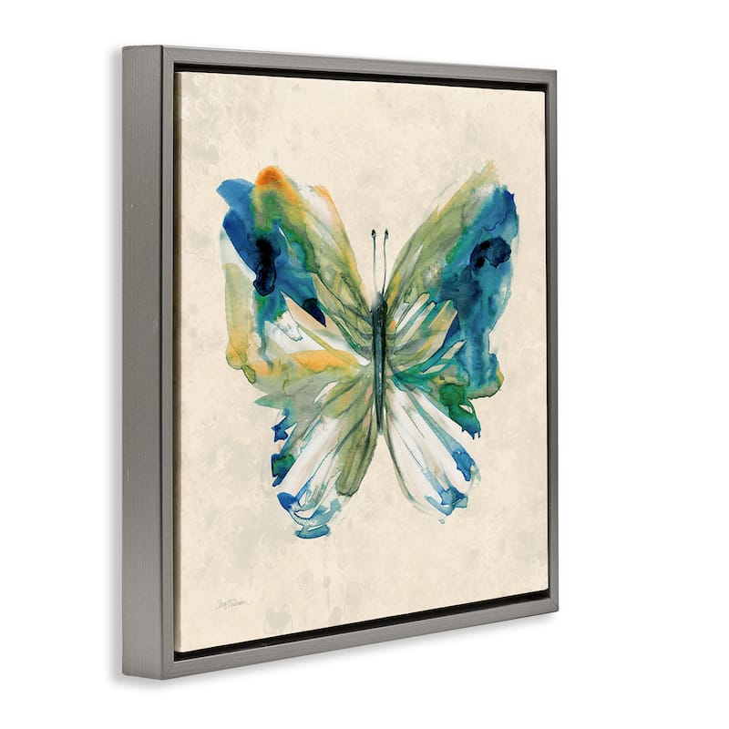 Stupell Vivid Abstract Butterfly Wings Framed Floater Canvas Wall Art Design By Carol Robinson