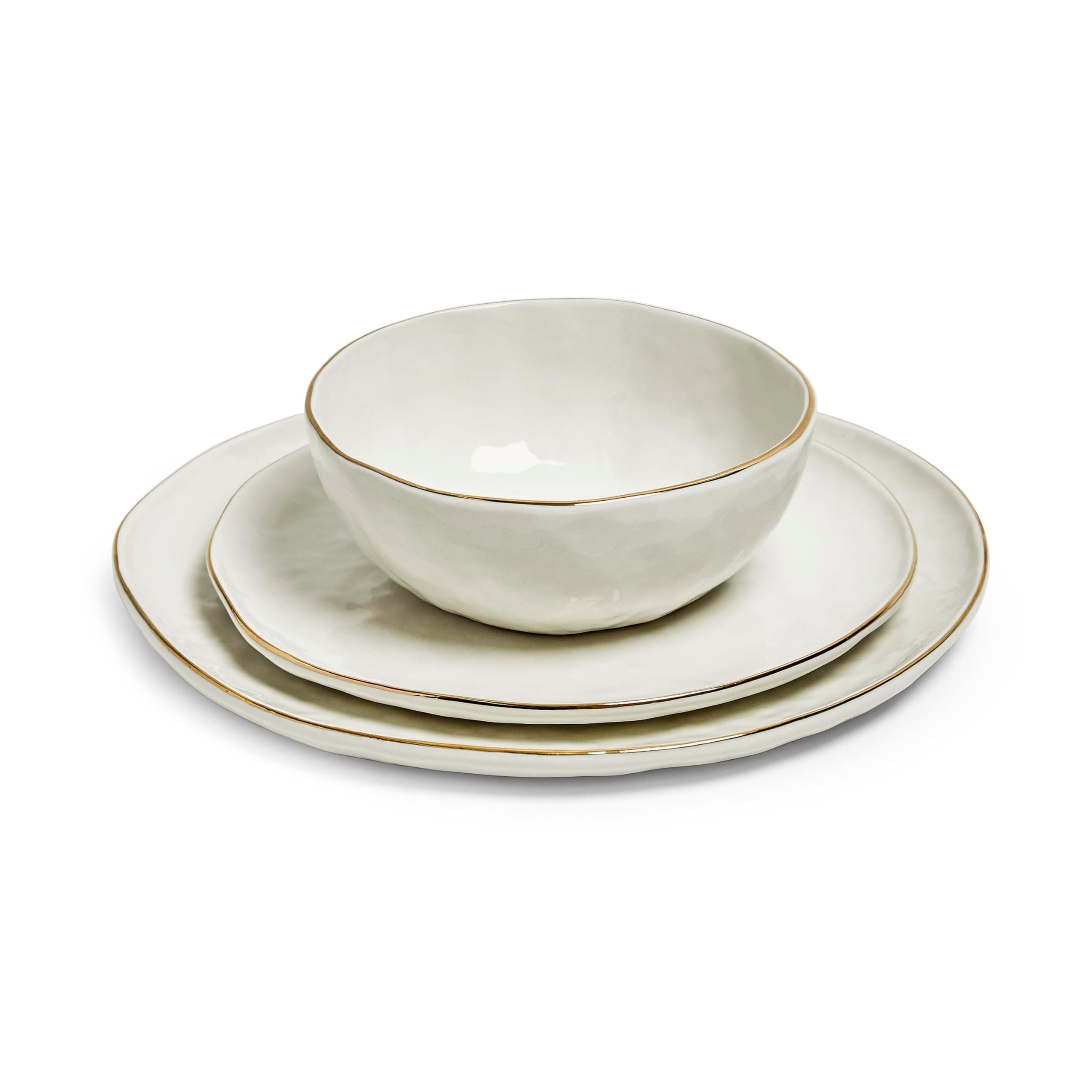 Sango Gansevoort 12-Piece White Porcelain Dinnerware Set - Service