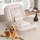 preview thumbnail 3 of 5, 70" Adjustable Bean Bag Sofa Bed for Humans & Pets with Massage Pillow & 2 Soft Pillows , Velvet Waterproof Cover