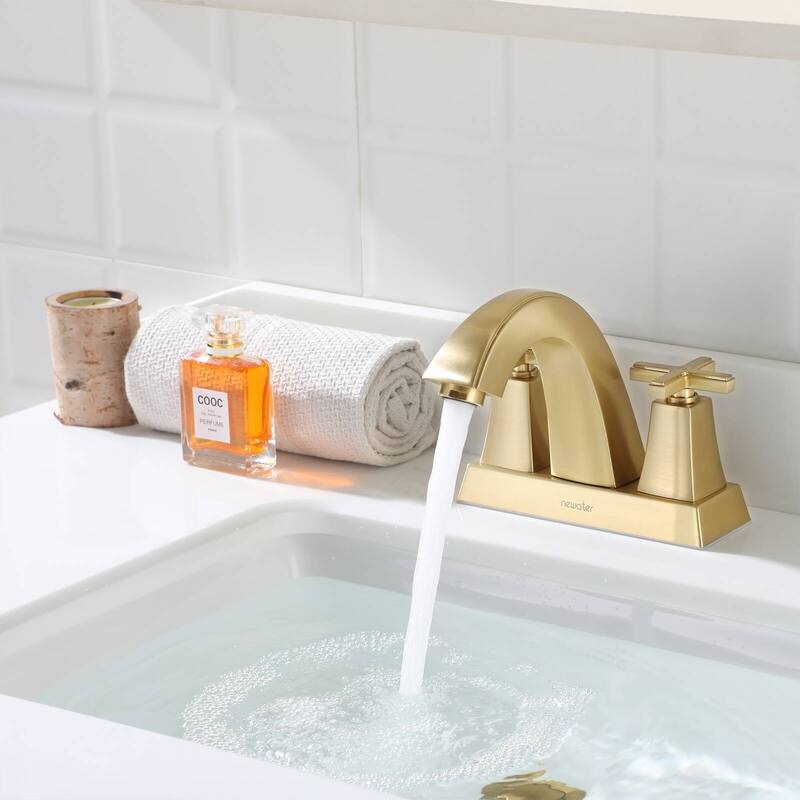 2-Handle Bathroom Sink Faucet Cross handle with Pop-up Drain