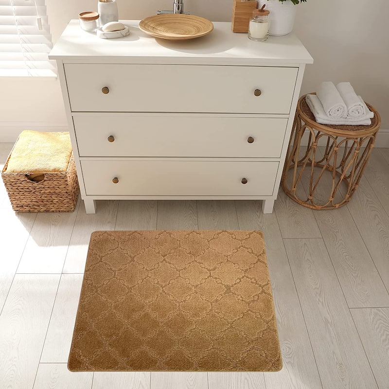 Machine Washable Kitchen & Bathroom Mat, Slip Resistant Backing