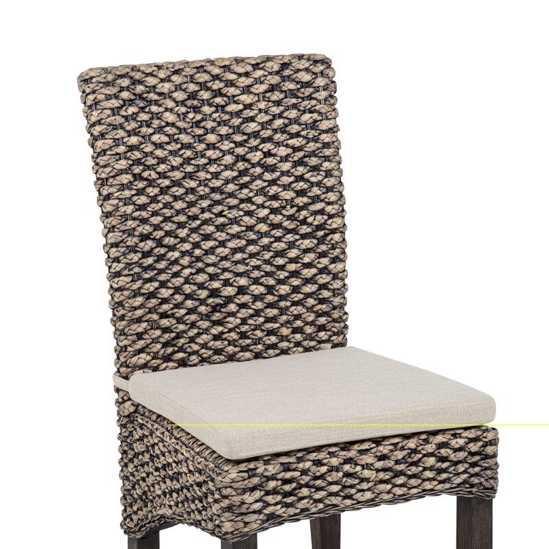 Elodie Seagrass Dining Chair with Seat Cushion-Set of 2