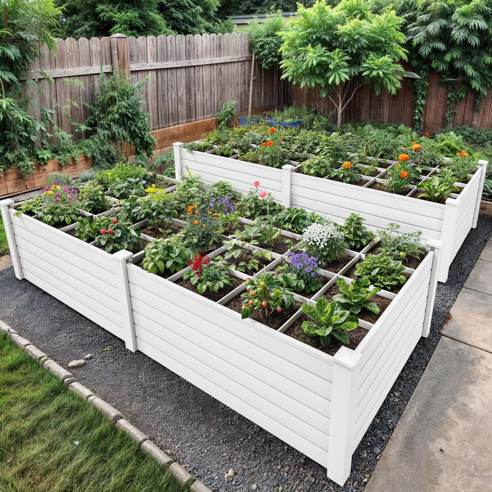 4'W X 4'D X 2'H Raised Garden Bed - 4'W X 4'D X 2'H - Bed Bath