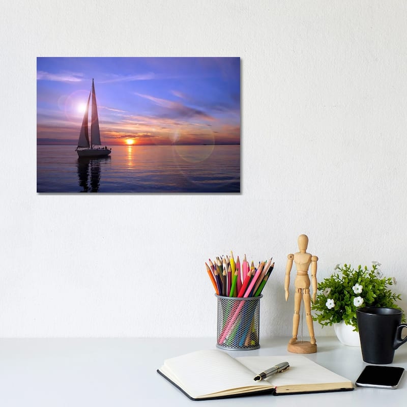 iCanvas "Sailboat" by Unknown Artist Canvas Print - 8x12x0.75