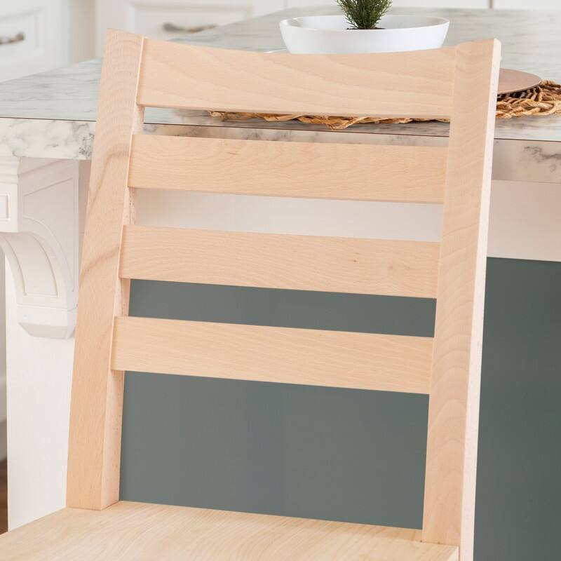 Linon Hetrick Unfinished Farmhouse Counter Stool (Set of 2)