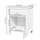 preview thumbnail 17 of 18, Wooden Kids Nightstand with One Drawer and One Shelf