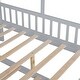 preview thumbnail 24 of 22, Pine Wood House-Shaped Bed with Twin Size Retractable Trundle, Kids Toddler Platform Bed with Apex Roof & Shelf, Full Size