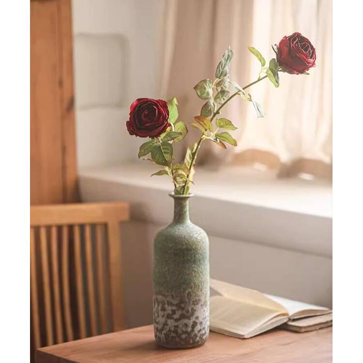 RusticReach Artificial Single Rose Stem 28.7" Tall