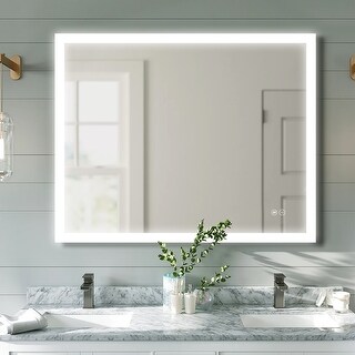 LED Bathroom Mirror With Front & Back Light | 24x32 Inch Illuminated Vanity Mirror (Exact Size Check Listing)