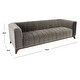 preview thumbnail 6 of 18, SAFAVIEH Couture Dixie Modern Channel Tufted Velvet Sofa - 90.9" W x 34.6" L x 28" H