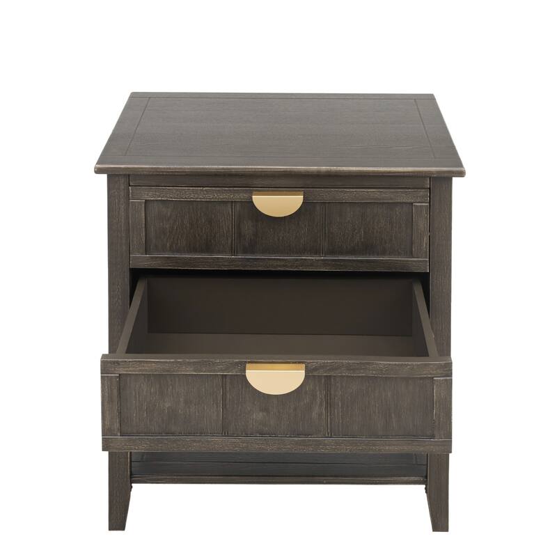 2 Drawer Side table - N/A