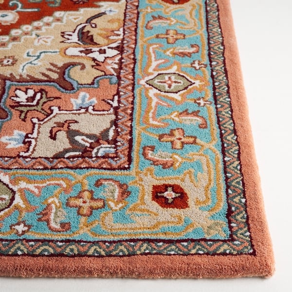 SAFAVIEH Heritage Collection Area Rug - 9' x 12', Black & Beige, Handmade Traditional Oriental Wool, Ideal for High Traffic Areas in Living Room, Bedroom (HG628B