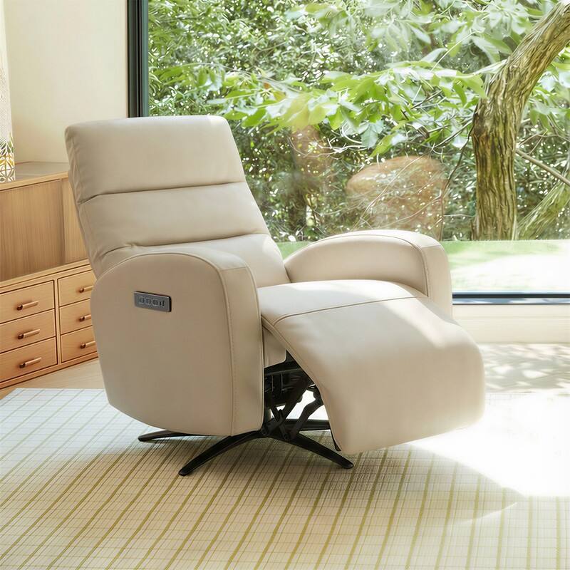 Spruce & Spring Triple-Motor Power Swivel Recliner Chair with Power Headrest