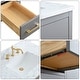 preview thumbnail 54 of 128, Vanity Art 42" Single Sink Bathroom Vanity Cabinet with Engineered Marble Countertop