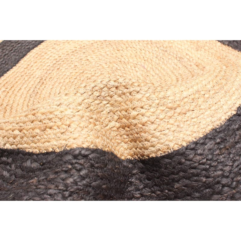 ECARPETGALLERY Braided Weave Palas Denizli Tan Jute Rug - 3'4 x 3'4