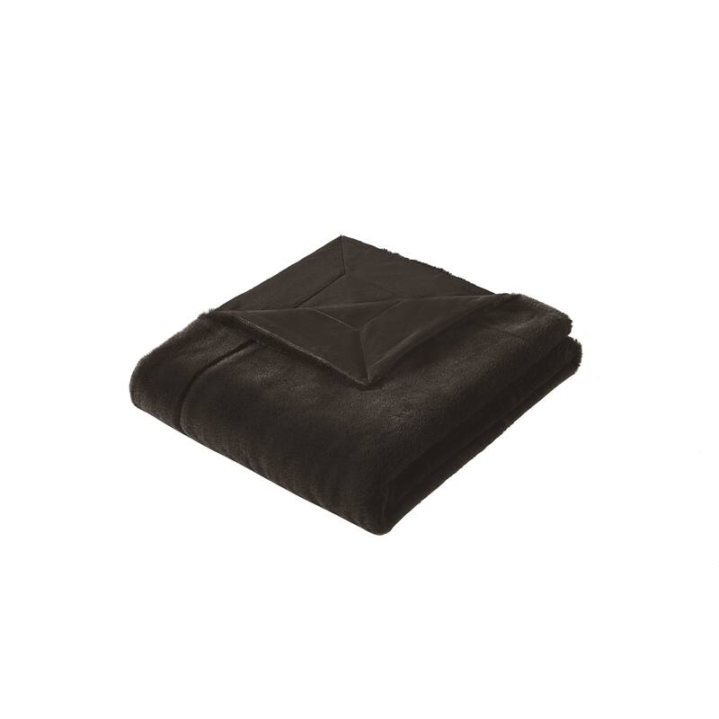 Royal Velvet Luxe Faux Rabbit Fur 60x70 Throw in Gift Box