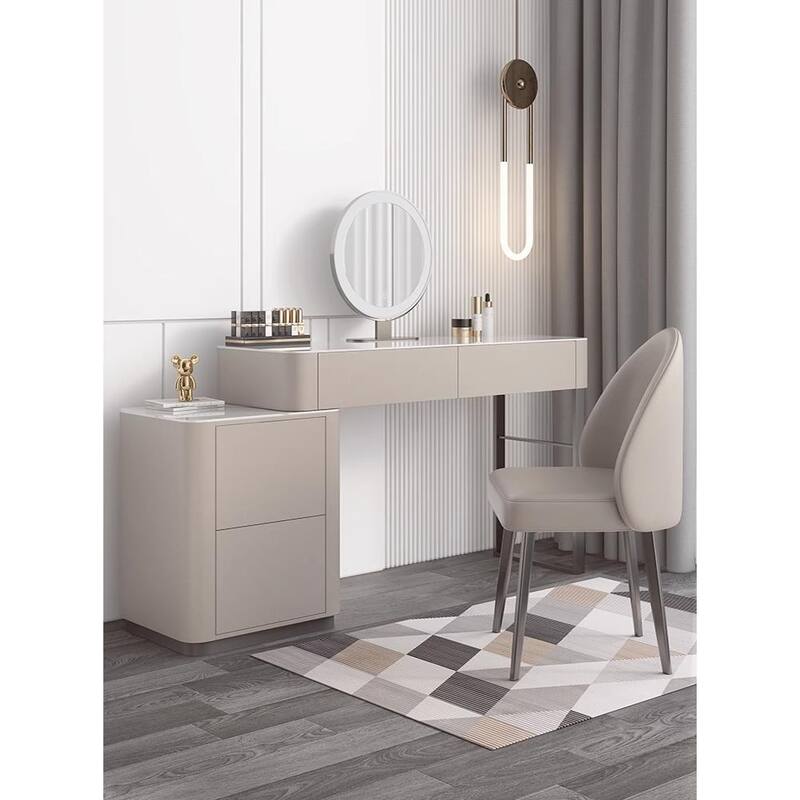 JASIWAY Modern Solid Wood Telescopic Makeup Vanity Desk