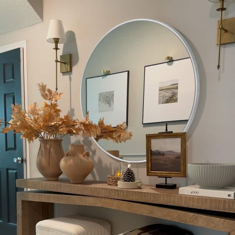 Modern Bathroom Wall Mounted Round Vanity Mirror