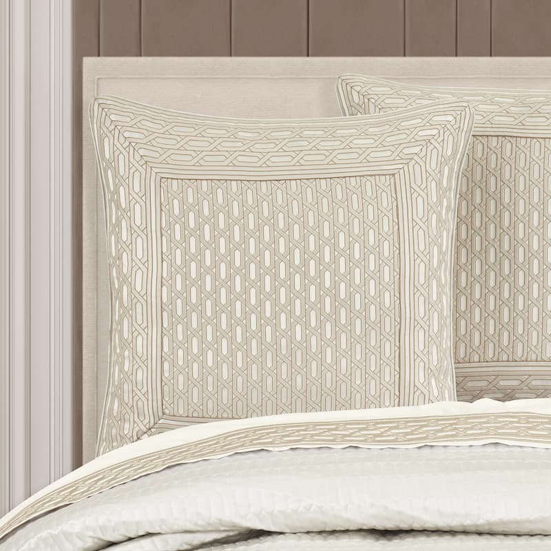 J. Queen New York Metropolitan Euro Sham - Ivory - Euro Square