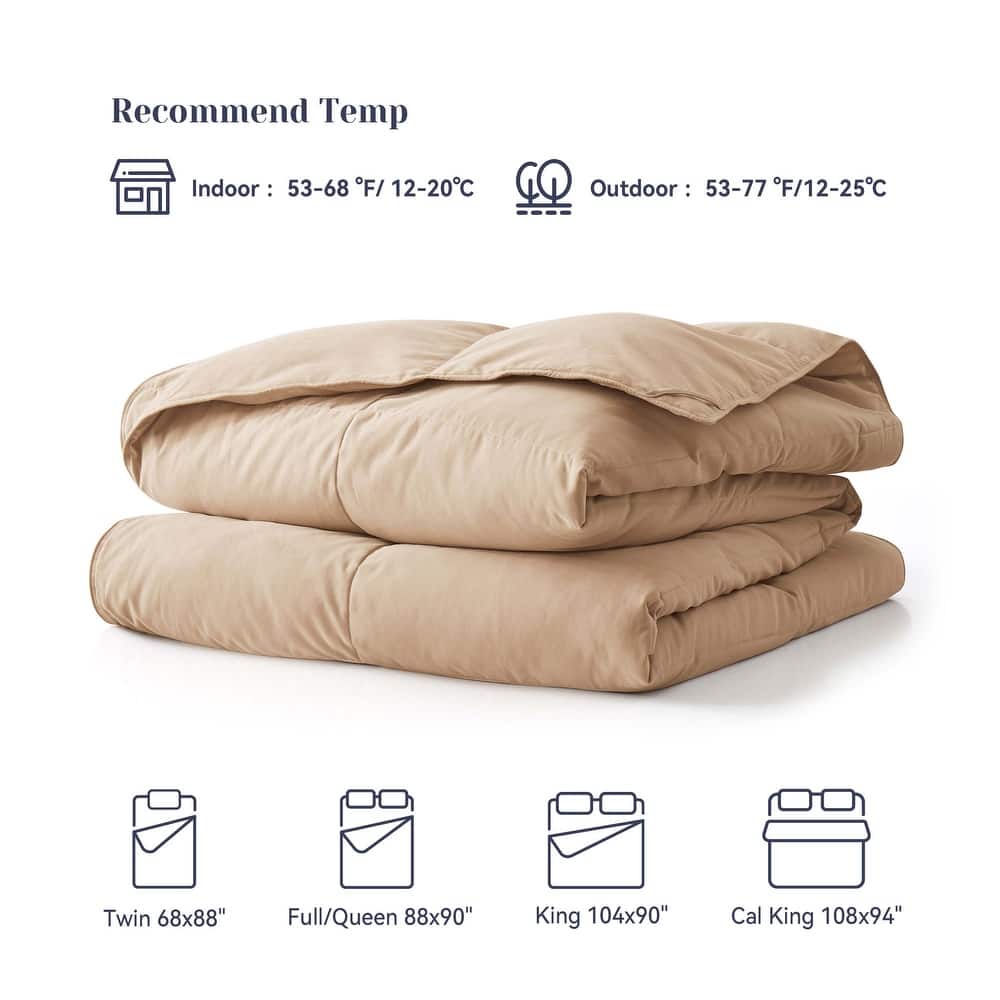 Year-round & Lightweight White Goose Down Duvet Insert Comforter