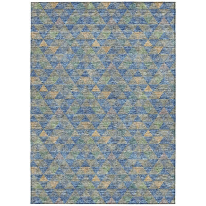 HomeRoots Geometric Transitional Rectangle Outdoor Rug
