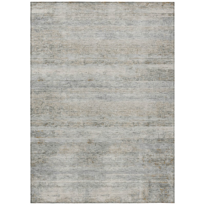 Machine Washable Indoor/Outdoor Watercolor Ombre Chantille Rug