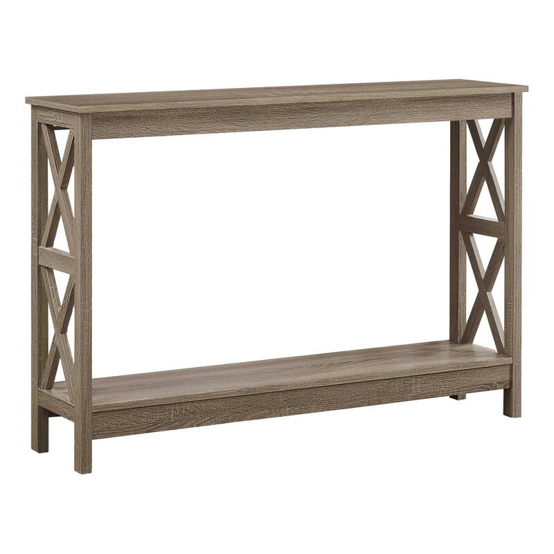 HomeRoots 47" Taupe Console Table With Storage - 47.25