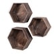 preview thumbnail 5 of 7, Rustic State Wall Mount Hexagon Wooden Box Shelf Varying Sizes