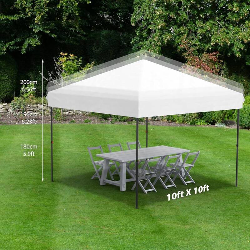 Outdoor 4-Sidewall 10x10 Pop Up Canopy Tent for Picnics, Camping
