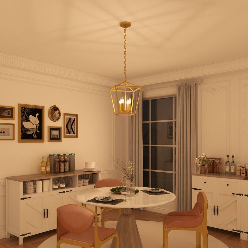 Acroma 4-light Modern Farmhouse Lantern Kitchen Island Pendant
