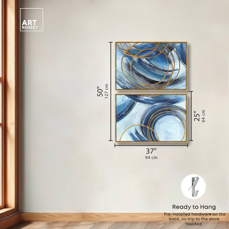 Golden Riviera Canvas Set of 2 by Art Remedy