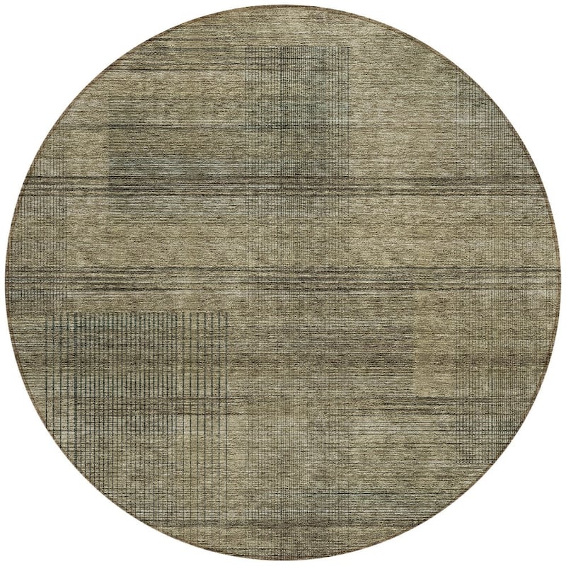 HomeRoots Striped Transitional Rectangle Outdoor Rug