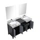 preview thumbnail 143 of 157, Lexora Zilara Bathroom Vanity Complete Set in Black and Grey with Faucet