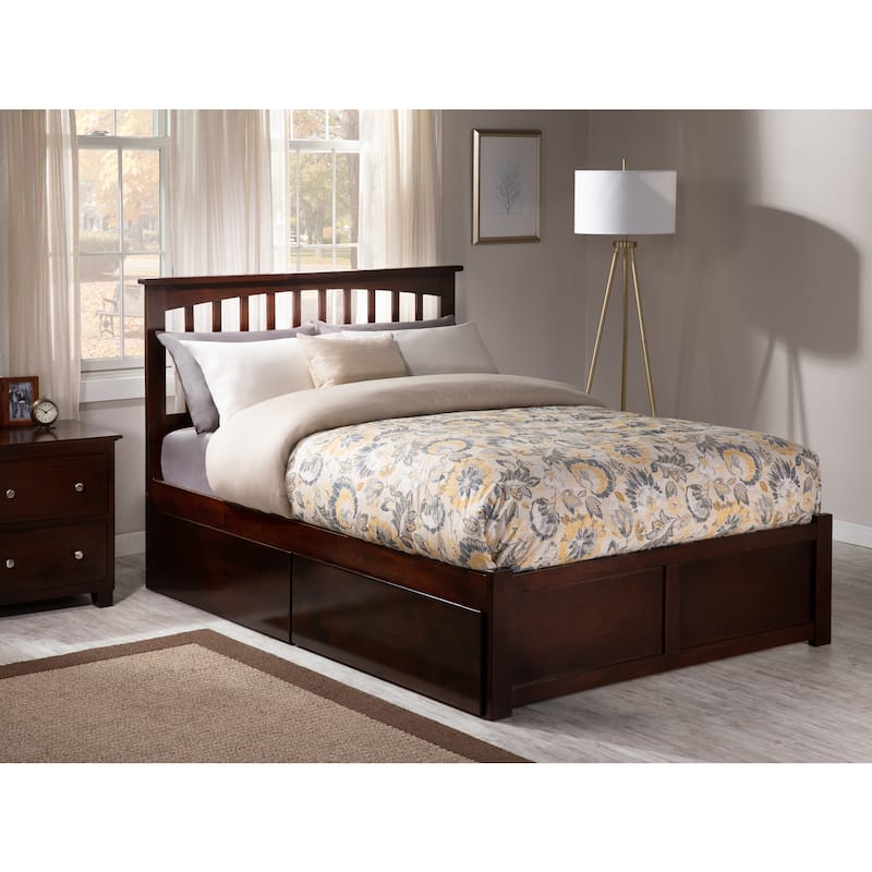 Platform Bed with Drawers & Footboard - Modern Bedroom Storage Solution