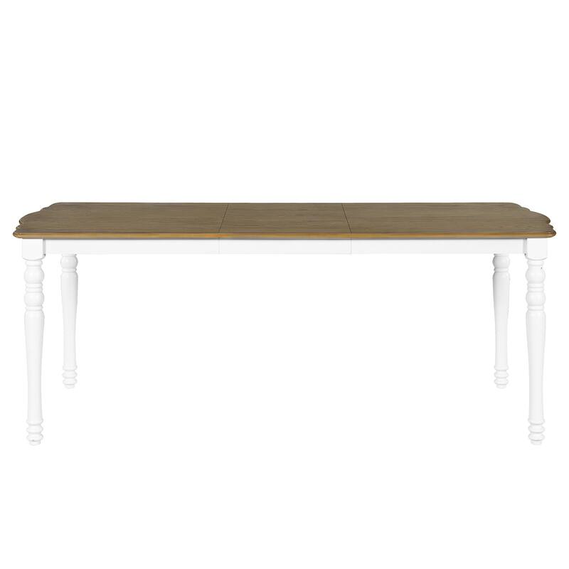 Expandable Dining Table Set For 4 To 8, Rustic Space-Saving Table With Removable Leaves,Wooden Dining Room Table