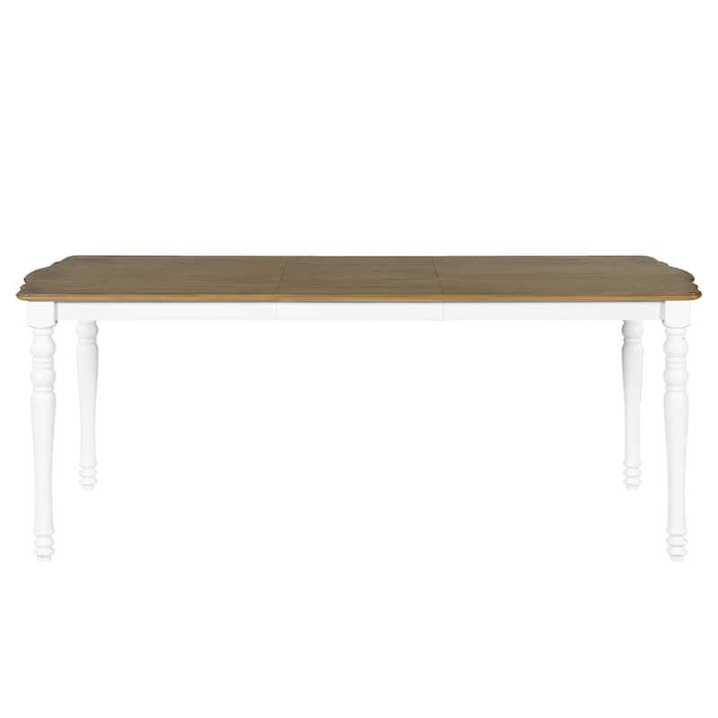 Expandable Dining Table Set for 4 to 8, Rustic Space-Saving Table with Removable Leaves,Wooden Dining Room Table
