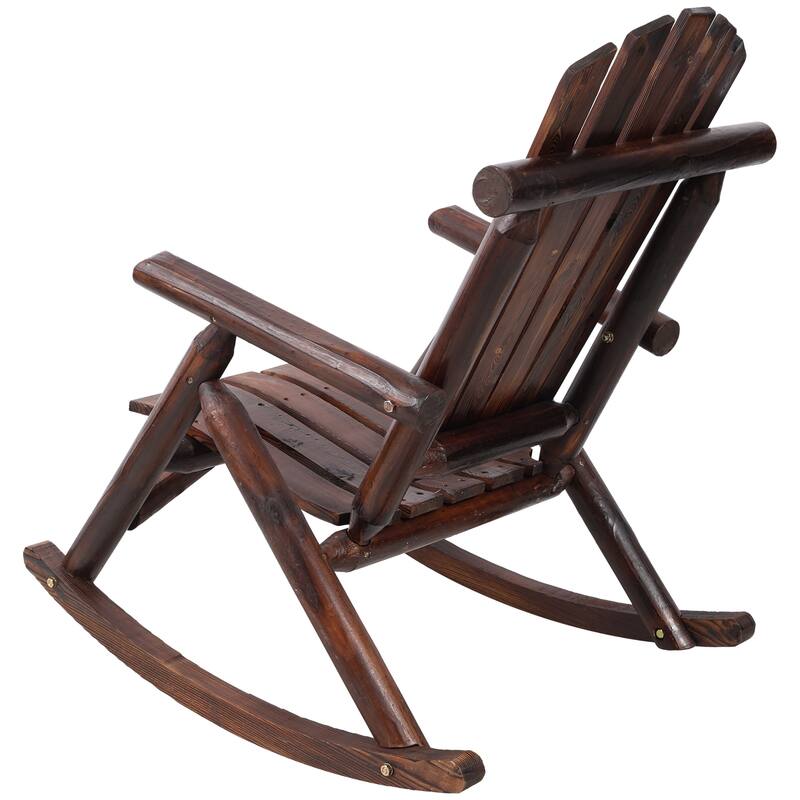 Wooden Porch Rocker Chair,Durable Wooden Porch Rocker Chair,Fir log Rocking Chair,Patio Rockers for Outside,Garde