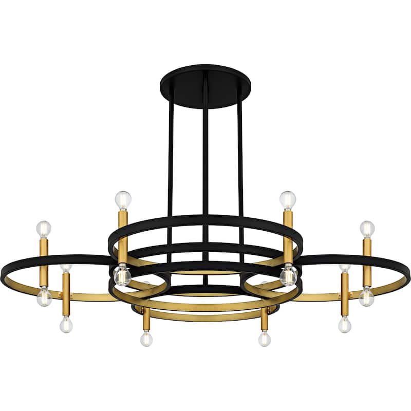 Winsland 8-Light Matte Black Chandelier