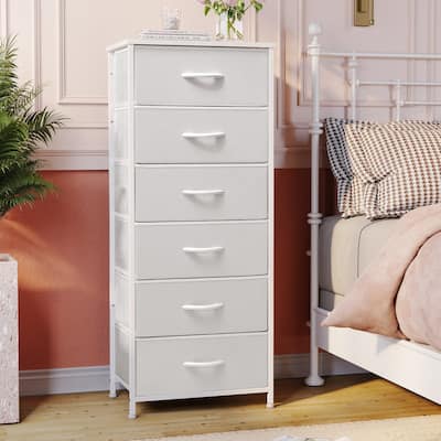 Crestlive Products Vertical Dresser Storage Tower with Wood Top